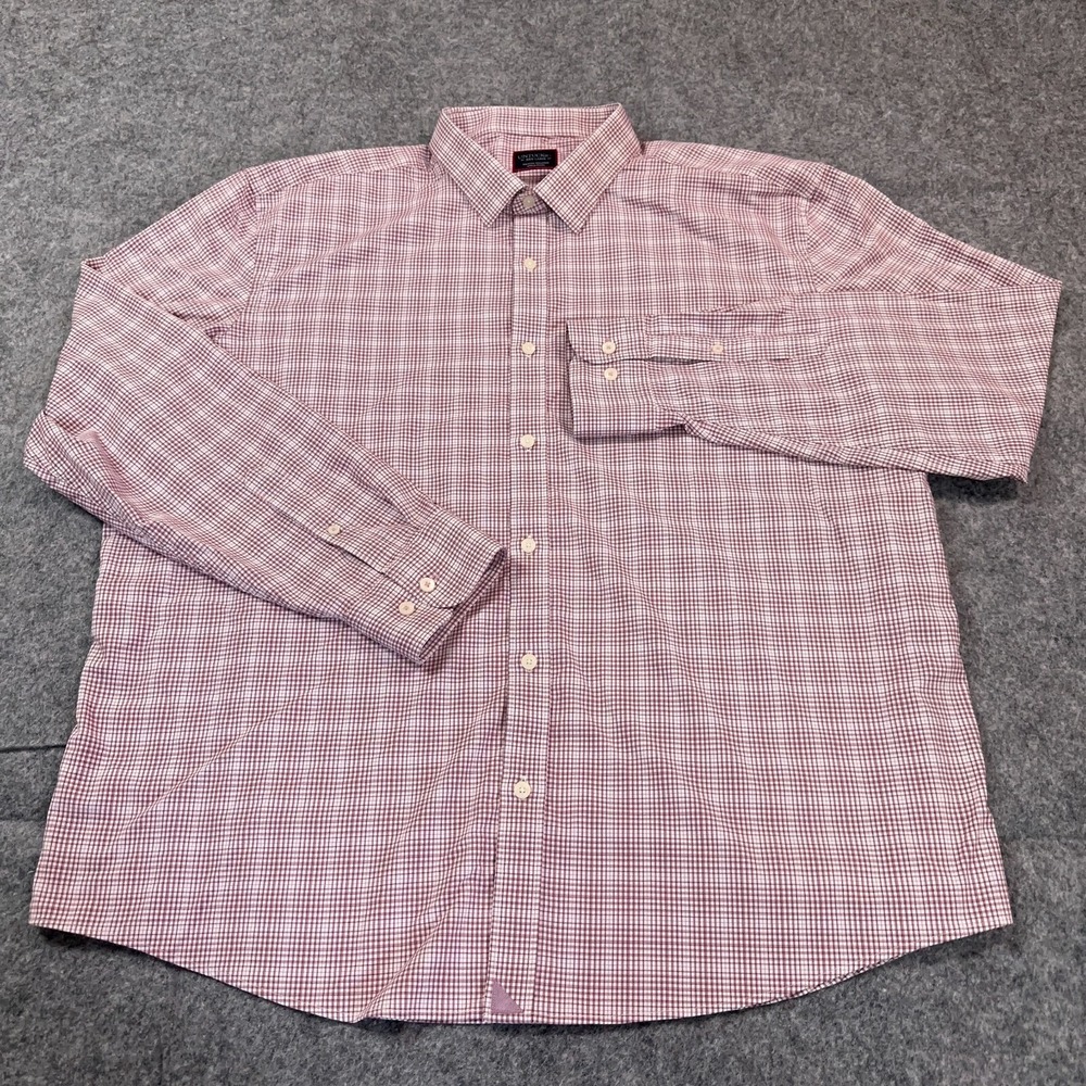 UNTUCKit Beckman Button Up Nylon‎ Shirt Mens XXXL Red Check Untucked Fit